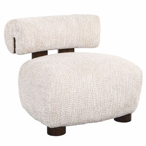 Casa Padrino Luxus Sessel Creme / Dunkelbraun - Wohnzimmer & Hotel M�bel