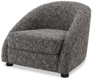 Casa Padrino Luxus Sessel Schwarz / Schwarz 88 x 80 x H. 65 cm - Wohnzimmer Sessel - Luxus Wohnzimmer M�bel