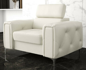 Casa Padrino Wohnzimmer Sessel 110 x 100 x H. 78-99 cm - Verschieden Farben - Moderner Sessel mit verstellbarer Kopfsttze - Moderne Wohnzimmer Mbel
