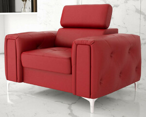 Casa Padrino Wohnzimmer Sessel 110 x 100 x H. 78-99 cm - Verschieden Farben - Moderner Sessel mit verstellbarer Kopfsttze - Moderne Wohnzimmer Mbel