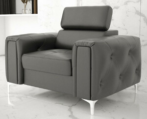 Casa Padrino Wohnzimmer Sessel 110 x 100 x H. 78-99 cm - Verschieden Farben - Moderner Sessel mit verstellbarer Kopfst�tze - Moderne Wohnzimmer M�bel