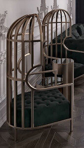 Casa Padrino Luxus Sessel Dunkelgrn / Gold 78 x 78 x H. 156 cm - Wohnzimmer Sessel - Hotel Sessel - Wohnzimmer Mbel - Hotel Mbel - Luxus Mbel