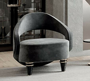 Casa Padrino Luxus Sessel Grau / Gold 74 x 72 x H. 83 cm - Wohnzimmer Sessel - Hotel Sessel - Wohnzimmer M�bel - Hotel M�bel - Luxus M�bel - Wohnzimmer Einrichtung - Luxus Einrichtung