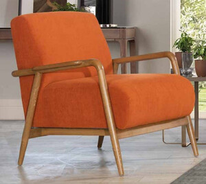 Casa Padrino Luxus Sessel Orange / Braun 90 x 75 x H. 65 cm - Wohnzimmer Sessel - Hotel Sessel - Wohnzimmer Mbel - Hotel Mbel - Luxus Mbel - Luxus Einrichtung
