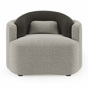 Casa Padrino Luxus Sessel Grau / Schwarz 100 cm - Wohnzimmer & Hotel M�bel