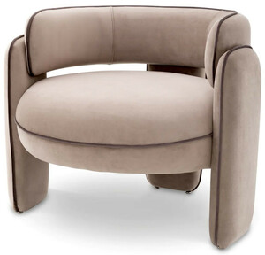 Casa Padrino Luxus Samt Sessel Greige 80 x 71 x H. 68,5 cm - Wohnzimmer Sessel - Hotel Sessel - Wohnzimmer M�bel - Luxus M�bel - Wohnzimmer Einrichtung - Luxus Einrichtung - M�bel Luxus