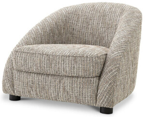 Casa Padrino Luxus Sessel Beige / Schwarz 88 x 80 x H. 65 cm - Wohnzimmer Sessel - Luxus Wohnzimmer M�bel