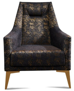 Casa Padrino Luxus Wohnzimmer Sessel Lila / Schwarz / Gold 70 x 95 x H. 96 cm - Wohnzimmer M�bel - Luxus M�bel