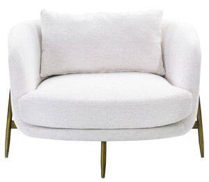 Casa Padrino Luxus Sessel Wei� / Antik Bronze 100,5 x 80 x H. 67 cm - Wohnzimmer Sessel - Hotel Sessel - Wohnzimmer M�bel - Hotel M�bel - Luxus M�bel - Luxus Einrichtung