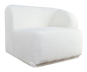 Casa Padrino Luxus Sessel Rechte Seite Wei� 87 x 94 x H. 75 cm - Modulare M�bel