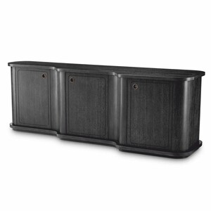 Casa Padrino Luxus Sideboard Schwarzgrau / Bronze 220 cm - Luxus Hotel M�bel