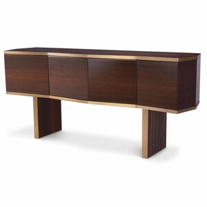 Casa Padrino Luxus Sideboard Braun / Messing 180,5 cm - Luxus Hotel M�bel