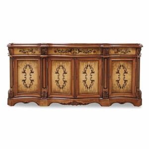Casa Padrino Luxus Barock Sideboard Braun / Naturfarben 233 cm - Barock M�bel