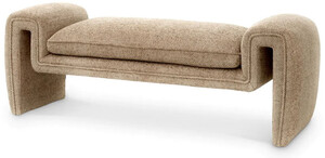 Casa Padrino Luxus Sitzbank Sandfarben 144 cm - Luxus Qualitt