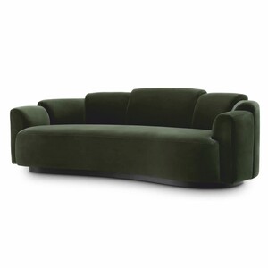 Casa Padrino Luxus Sofa Gr�n / Schwarz 232 cm - Hotel & Wohnzimmer M�bel