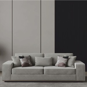 Casa Padrino Luxus Sofa Grau 263 cm - Hotel & Wohnzimmer M�bel