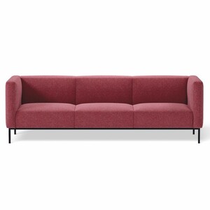 Casa Padrino Luxus Sofa Pink / Schwarz 220 cm - Wohnzimmer & Hotel M�bel