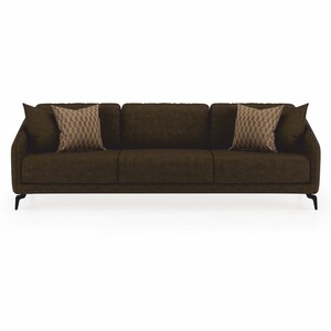 Casa Padrino Luxus Sofa Dunkelbraun / Schwarz 255 cm - Wohnzimmer & Hotel Mbel
