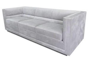 Casa Padrino Luxus Sofa Hellgrau 231 x 86 x H. 74 cm - Wohnzimmer 3er Samtsofa - Wohnzimmer M�bel