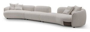 Casa Padrino Luxus Sofa Hellgrau / Grau 158 x 138 x H. 71.5 cm - Sofa mit Stoffbezug - Moderne Wohnzimmer M�bel - Luxus Qualit�t