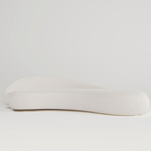 Casa Padrino Luxus Sofa Linke Seite Wei / Dunkelbraun / Messing 280 cm - Wohnzimmer & Hotel Mbel