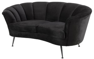 Casa Padrino Designer Sofa Schwarz / Dunkelbronze 164 x 74 x H. 73 cm - Luxus Kollektion