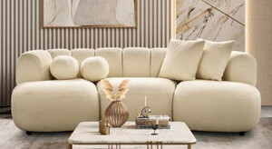 Casa Padrino Luxus Sofa Elfenbein 230 x 95 x H. 75 cm - Wohnzimmer Sofa - Hotel Sofa - Wohnzimmer M�bel - Hotel M�bel - Luxus M�bel - Luxus Einrichtung - Wohnzimmer Einrichtung