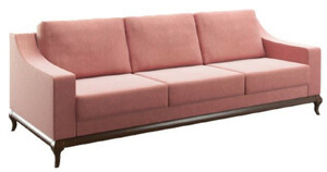 Casa Padrino Luxus Sofa Rosa / Dunkelbraun 225 x 100 x H. 77 cm - Wohnzimmer Sofa mit Schlaffunktion - Wohnzimmer Mbel - Luxus Mbel - Luxus Interior