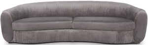 Casa Padrino Luxus Samt Couch Grau 250 x 101 x H. 74 cm - Elegantes Wohnzimmer Sofa - Luxus M�bel