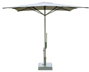 Casa Padrino Luxus Sonnenschirm Anthrazit / Grau - Quadratischer Gartenschirm mit Aluminium Mast und Polyester Bezug - 250 x 250 cm