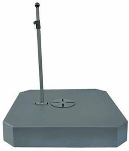 Casa Padrino Luxus Sonnenschirmst�nder Anthrazit - Fahrbarer Schirmst�nder mit Aluminiumhaube - 81 x 81 cm, 240 kg