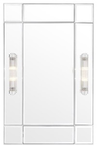 Casa Padrino Luxus Wandspiegel mit Licht Silber 90 x 13 x H. 140 cm - Luxus Qualit�t