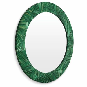 Casa Padrino Luxus Spiegel Gr�n  120 cm - Runder Wandspiegel - Luxus Qualit�t