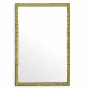 Casa Padrino Luxus Spiegel Gr�n / Vintage Messing H. 120 cm - Rechteckiger Wandspiegel