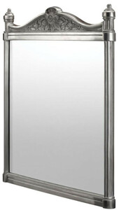 Casa Padrino Jugendstil Wandspiegel 55,3 x 3,7 x H. 75 cm - Verschiedene Farben - Eleganter Aluminium Badezimmerspiegel - Badspiegel - Barock & Jugendstil Badezimmer Accessoires