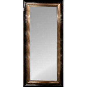 Casa Padrino Luxus Standspiegel Schwarz / Champagnerfarben 86 x 5 x H. 186 cm - Ganzk�rperspiegel