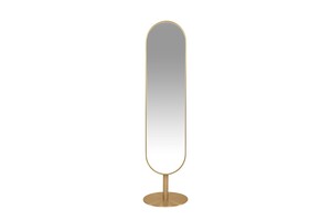 Casa Padrino Luxus Standspiegel Silber  45 x H. 175 cm - Standspiegel in ganzer K�rperh�he aus Edelstahl und Glas - Luxus Deko Accessoires