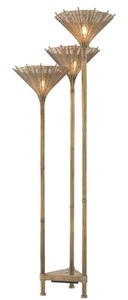 Casa Padrino Luxus Stehleuchte Vintage Messingfarben 70 x 70 x H. 197 cm - Hotel & Restaurant Stehlampe