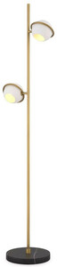 Casa Padrino Luxus Stehleuchte Antik Messing / Wei� / Schwarz  26 x H. 150 cm - Schwenkbare Stehleuchte mit Marmorsockel - Luxus Stehleuchten - Luxus Leuchten - Luxus M�bel - Luxus Einrichtung