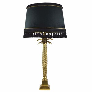 Casa Padrino Luxus Stehleuchte Palme Gold / Schwarz H. 83 cm - Luxus Leuchten