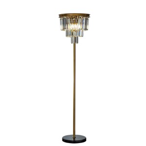 Casa Padrino Luxus Stehleuchte Gold  40 x H. 158 cm - Kristall Standleuchte