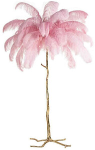 Casa Padrino Luxus Stehleuchte Palme Rosa / Gold 110 x 110 x H. 175 cm - Moderne Stehlampe im Palmen Design - Luxus Leuchten - Luxus Qualit�t