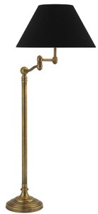 Casa Padrino Luxus Stehleuchte mit Schwenkarm Vintage Messingfarben / Schwarz  58 x H. 148 cm - Luxus Kollektion