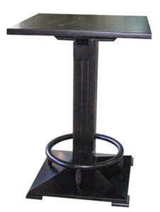 Casa Padrino Luxus Stehtisch mit Fu�st�tze Schwarz 80 x 80 x H. 110 cm - Massivholz Bartisch