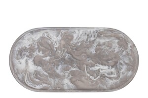 Casa Padrino Luxus Tablett Schwarz 50 x 25 x H. 1,7 cm - Rechteckiges Deko Tablett aus Kunstharz mit transparent schwarzer Wirbeloptik - Luxus Deko Accessoires