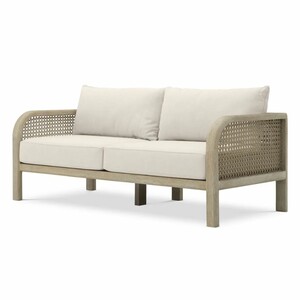 Casa Padrino Luxus Teakholz Garten Sofa Sandfarben / Beige 194 cm - Garten M�bel