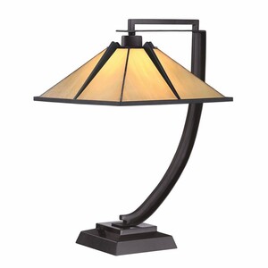 Casa Padrino Luxus Tiffany Tischleuchte Creme / Bronze H. 54,8 cm - Tiffany Leuchten