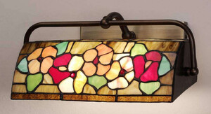 Casa Padrino Luxus Tiffany Wandleuchte Blumen Mehrfarbig 34 x H. 12 cm - Tiffany Wandlampe mit handgefertigtem Glas Lampenschirm  - Luxus Interior - Luxus Leuchten - Tiffany Leuchten