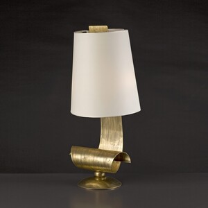 Casa Padrino Luxus Tischleuchte Antikgold  40 x H. 88 cm - Handgefertigte Tischleuchte aus Schmiedeeisen mit Voluten - Luxus Kollektion - Edel & Prunkvoll