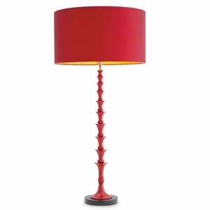 Casa Padrino Luxus Tischleuchte Bordeauxrot / Schwarz H. 112,5 cm - Luxus Qualit�t